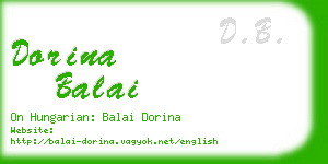 dorina balai business card